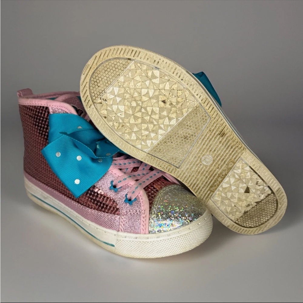 Girls Size 13 JoJo Siwa High-Top Glitter Sequins Sneakers - Picture 10 of 10